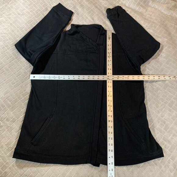 Chicos Weekends Womens XL Sweatshirt Black Full Zip Polyester Blend Lounge Relax - Picture 7 of 12